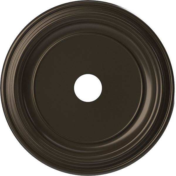 Ekena Millwork Traditional PVC Medallion (Canopies up to 13 1/2"), 22"OD x 3 1/2"ID x 1 1/2"P, Metallic Dark Bronze CMP22TRCDB - main